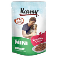 Karmy Mini Junior Влажный корм для щенков мелких пород, Индейка в соусе
